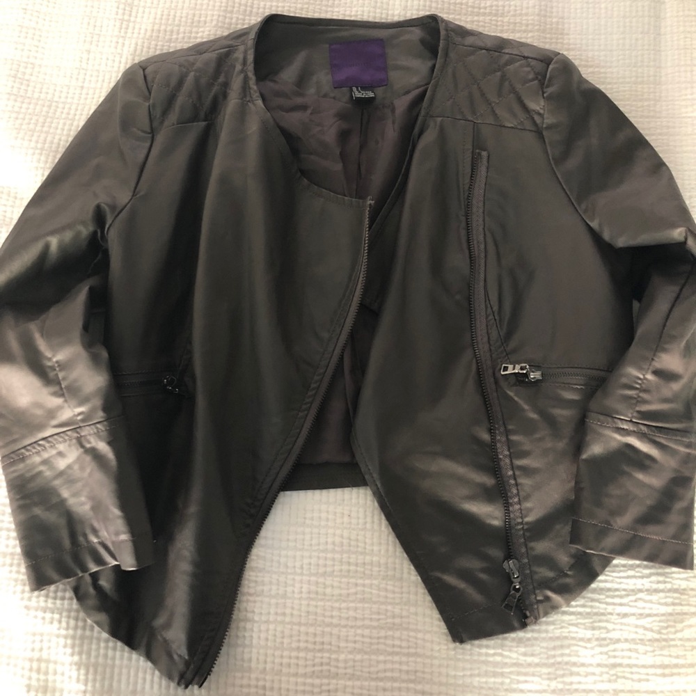 “Leather” mini jacket